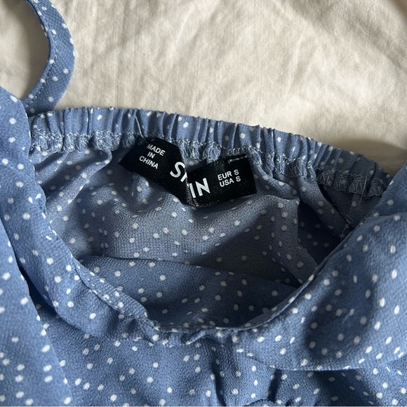 SHEIN Blue Polka Dot Women's Small Top - Picture 2 of 7